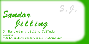 sandor jilling business card